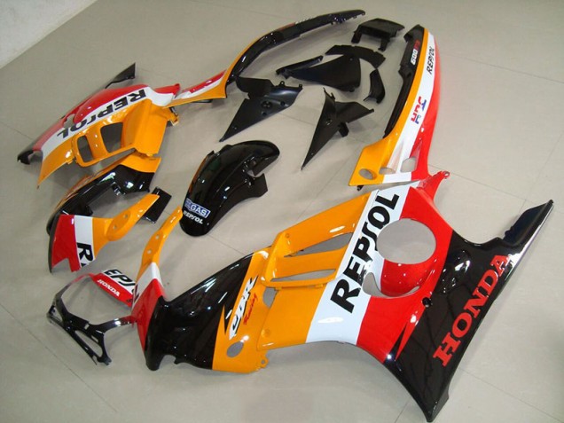 Orange Noir Repsol Carénage Moto Honda CBR 600 F3 95-98 Orange Noir Repsol Carénage Moto Honda CBR 600 F3 95-98