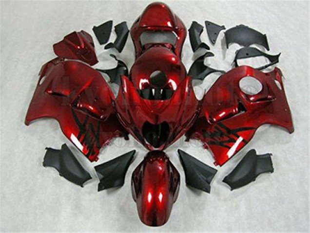 Rouge Noir Carénage Moto Suzuki GSXR 1300 Hayabusa 96-07 Rouge Noir Carénage Moto Suzuki GSXR 1300 Hayabusa 96-07