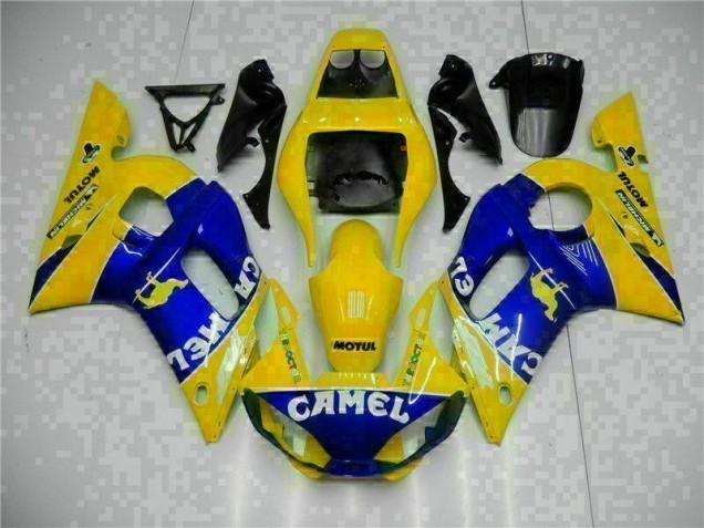 Jaune Bleu Carénage Moto Yamaha R6 98-02