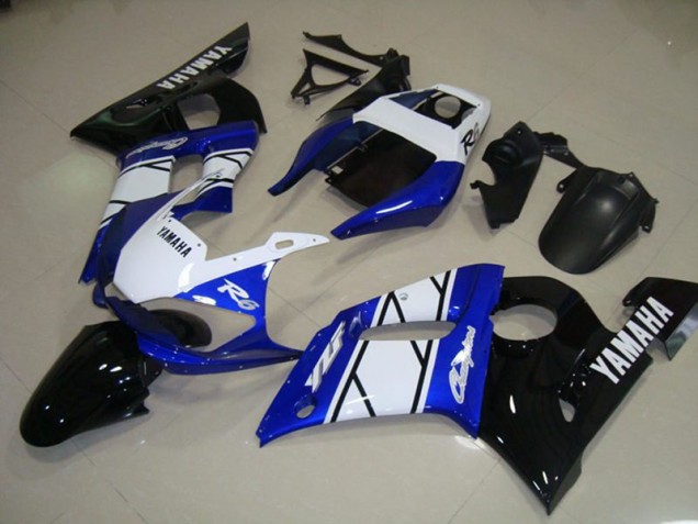 Bleu Noir Kit Carénages Motos Complet Yamaha R6 98-02 Bleu Noir Kit Carénages Motos Complet Yamaha R6 98-02