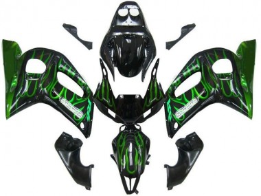 Meilleur Noir Vert Flamme Carénage Moto Yamaha R6 98-02