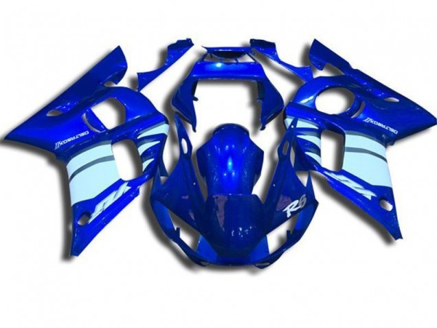 Bleu et Blanc Carénage Moto Yamaha R6 98-02 Bleu et Blanc Carénage Moto Yamaha R6 98-02
