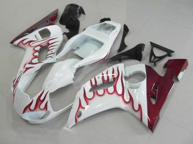Rouge Flamme Carénage Moto Yamaha R6 98-02 Rouge Flamme Carénage Moto Yamaha R6 98-02