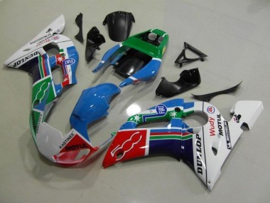 Meilleur Bleu Blanc Vert Rouge Wudy Motul Dunlop Carénage Moto Yamaha R6 98-02