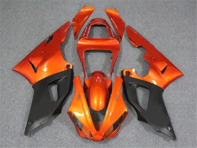 Orange Noir Carénage Moto Yamaha R1 00-01 Orange Noir Carénage Moto Yamaha R1 00-01