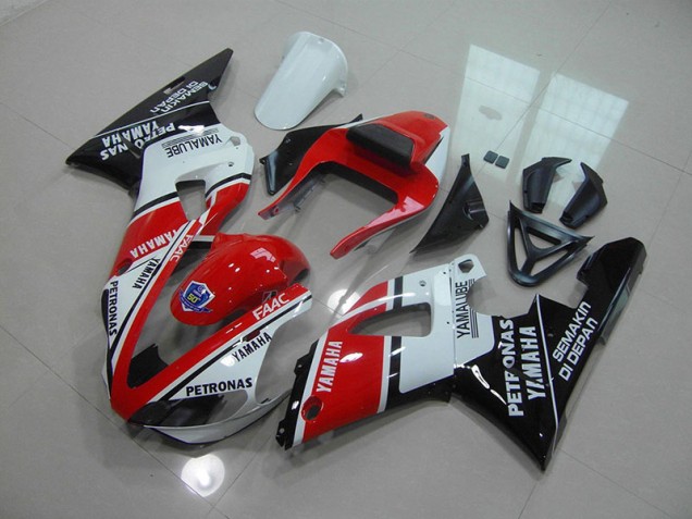 Rouge Noir Brillant Carénage Moto Yamaha R1 00-01 Rouge Noir Brillant Carénage Moto Yamaha R1 00-01
