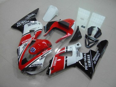 Meilleur Rouge Blanc Yamalube Carénage Moto Yamaha R1 00-01