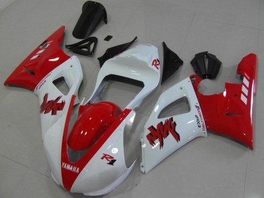 Meilleur Rouge Blanc Courses Carénage Moto Yamaha R1 00-01