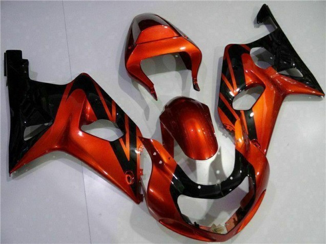 Orange Noir Carénage Moto Suzuki GSXR 1000 K1 00-02 Orange Noir Carénage Moto Suzuki GSXR 1000 K1 00-02