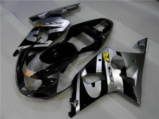 Argent Noir Carénage Moto Suzuki GSXR 1000 K1 00-02 Argent Noir Carénage Moto Suzuki GSXR 1000 K1 00-02