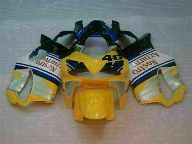 Jaune Argent Nastro Azzurro Carénage Moto Honda CBR 600 F4i 01-03 Jaune Argent Nastro Azzurro Carénage Moto Honda CBR 600 F4i 01-03