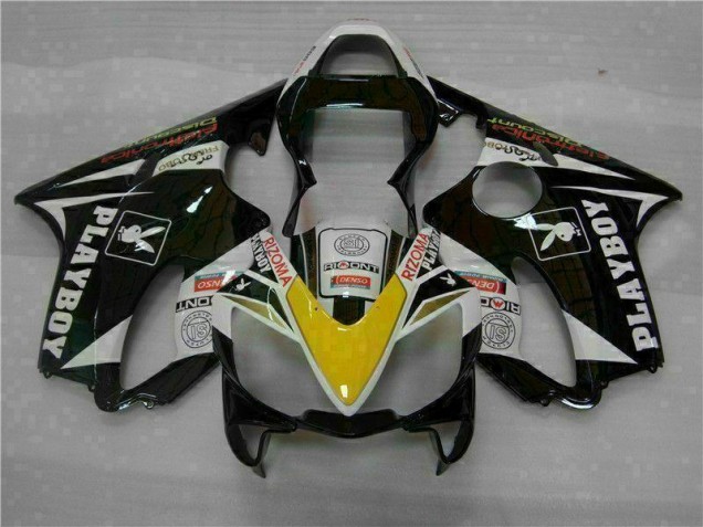 Jaune Argent Noir Playboy Carénage Moto Honda CBR 600 F4i 01-03