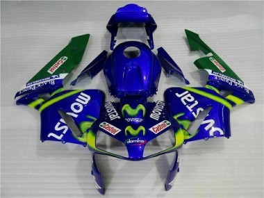 Meilleur Bleu Vert Movistar Castrol Carénage Moto Honda CBR 600 RR 03-04