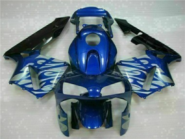 Meilleur Bleu avec Argent Flamme Carénage Moto Honda CBR 600 RR 03-04