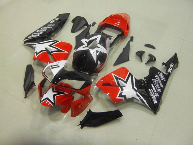 Noir Rouge Carrosserie Moto Honda CBR 600 RR 03-04 Noir Rouge Carrosserie Moto Honda CBR 600 RR 03-04