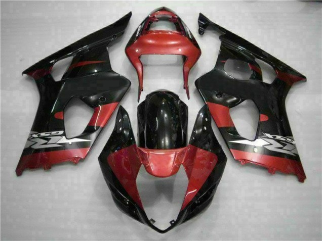 Rouge Noir Carénage Moto Suzuki GSXR 1000 K3 03-04 Rouge Noir Carénage Moto Suzuki GSXR 1000 K3 03-04