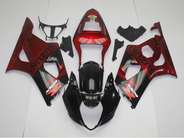 Noir Rouge Carénage Moto Suzuki GSXR 1000 K3 03-04 Noir Rouge Carénage Moto Suzuki GSXR 1000 K3 03-04
