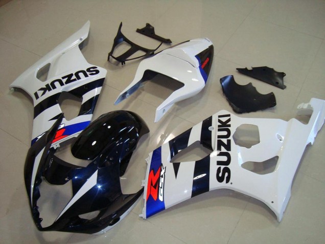 Bleu Foncé Blanc Carénage Moto Suzuki GSXR 1000 K3 03-04 Bleu Foncé Blanc Carénage Moto Suzuki GSXR 1000 K3 03-04