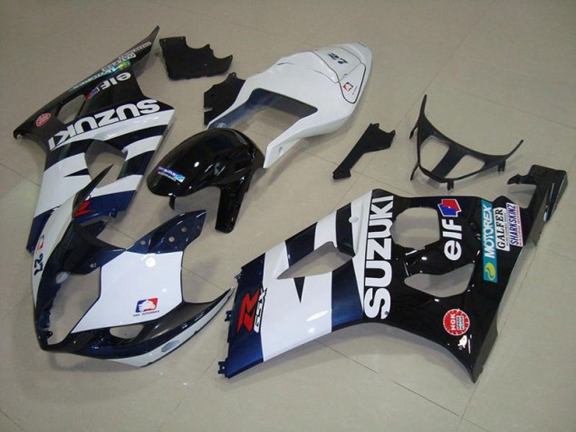 Blanc Noir Elf Carénage Moto Suzuki GSXR 1000 K3 03-04 Blanc Noir Elf Carénage Moto Suzuki GSXR 1000 K3 03-04