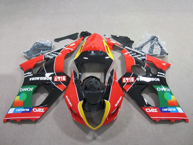 Rouge Vert Noir Carénage Moto Suzuki GSXR 1000 K3 03-04 Rouge Vert Noir Carénage Moto Suzuki GSXR 1000 K3 03-04