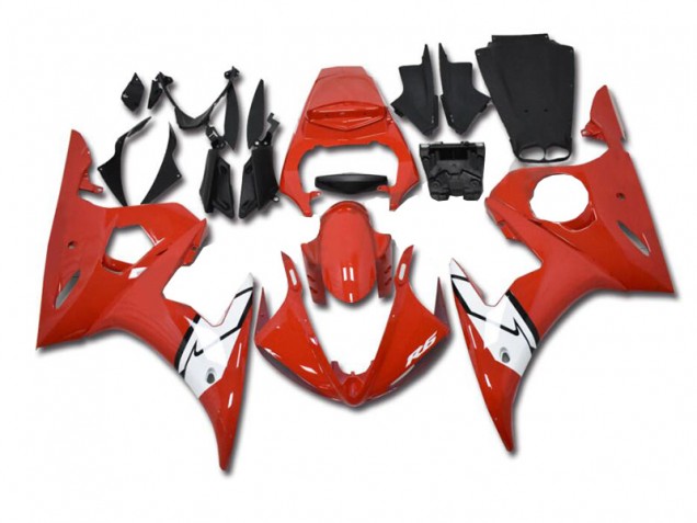 Rouge Blanc Carénages Moto Yamaha R6 03-05 Rouge Blanc Carénages Moto Yamaha R6 03-05