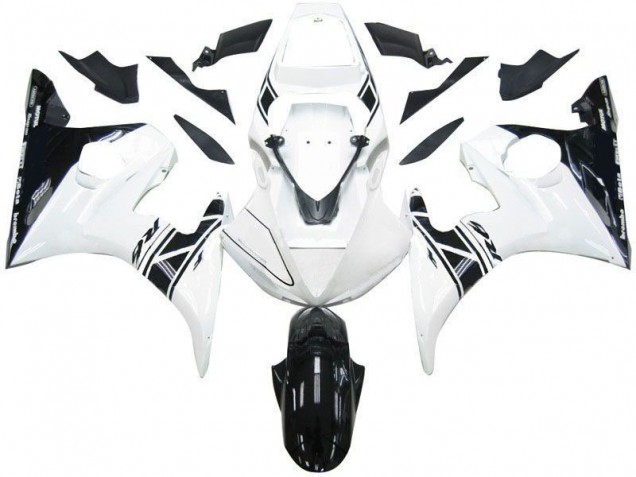 Noir Blanc Tribal Carénage Moto Yamaha R6 03-05 Noir Blanc Tribal Carénage Moto Yamaha R6 03-05