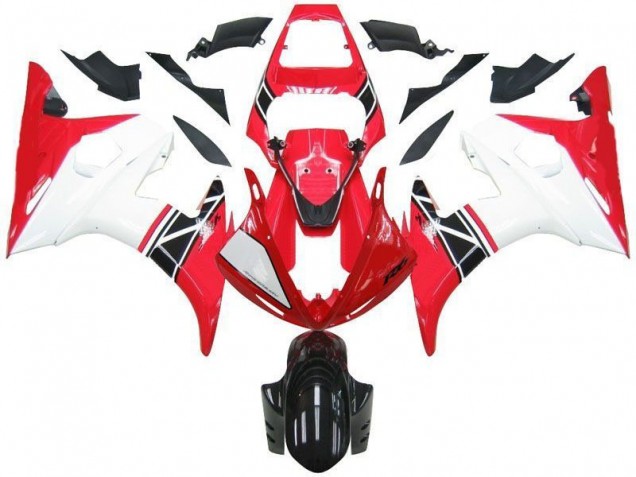 Rouge Blanc Noir Carénages Moto Yamaha R6 03-05 Rouge Blanc Noir Carénages Moto Yamaha R6 03-05
