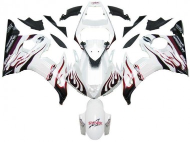 Meilleur Blanc Noir Rouge Flamme Carénage Moto Yamaha R6 03-05