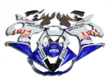Meilleur Blanc Bleu Fiat Motul Dunlop Carénage Moto Yamaha R6 03-05