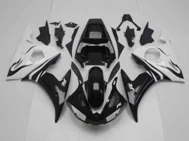 Meilleur Noir et Blanc Carénage Moto Yamaha R6 03-05
