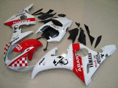 Meilleur Rouge Blanc Kit Carénages Motos Complet Yamaha R6 03-05