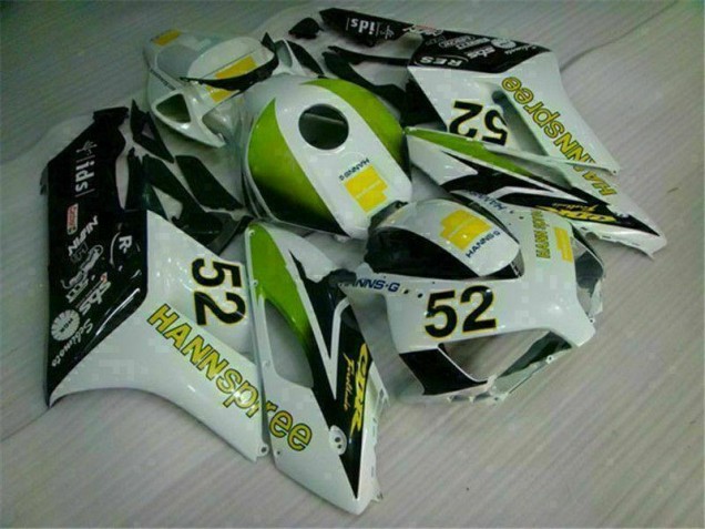 Blanc Vert Hannspree 52 Carénage Moto Honda CBR 1000 RR 04-05 Blanc Vert Hannspree 52 Carénage Moto Honda CBR 1000 RR 04-05
