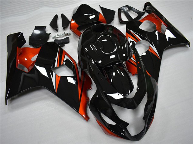 Orange Noir Carénages Moto Suzuki GSXR 600 / 750 K4 04-05 Orange Noir Carénages Moto Suzuki GSXR 600 / 750 K4 04-05