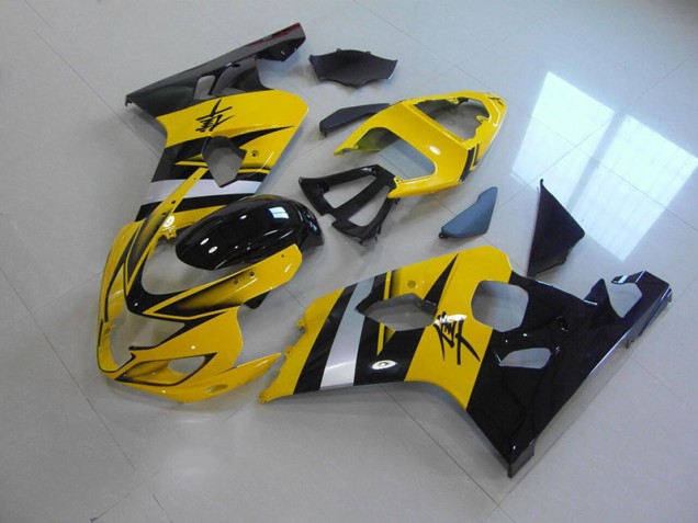 Jaune Noir Carénage Moto Suzuki GSXR 750 K4 04-05 Jaune Noir Carénage Moto Suzuki GSXR 750 K4 04-05