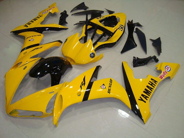 Jaune Noir Carénage Moto Yamaha R1 04-06 Jaune Noir Carénage Moto Yamaha R1 04-06