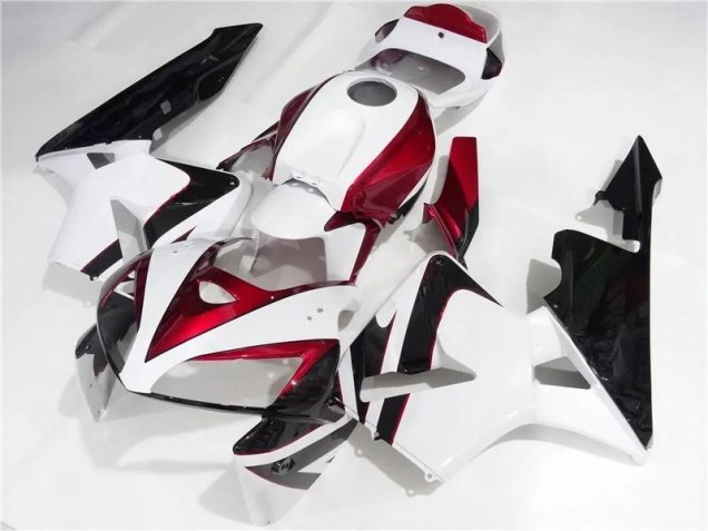 Rouge Blanc Noir Carénages Moto Honda CBR 600 RR 05-06