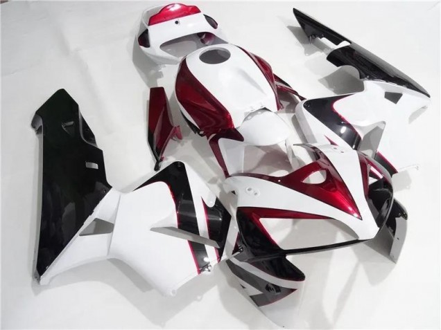 Rouge Blanc Noir Carénages Moto Honda CBR 600 RR 05-06