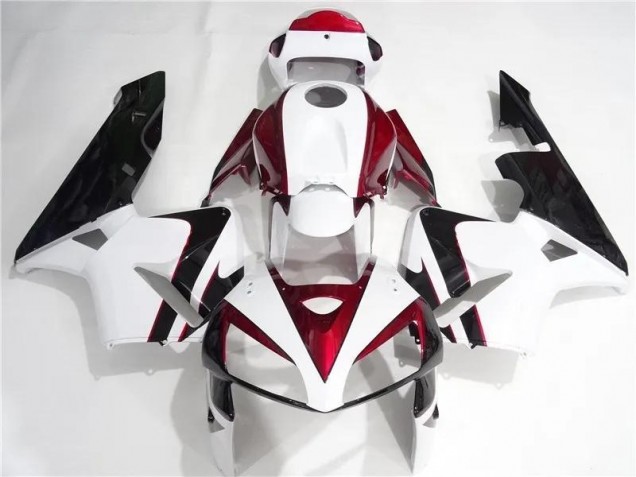 Rouge Blanc Noir Carénages Moto Honda CBR 600 RR 05-06