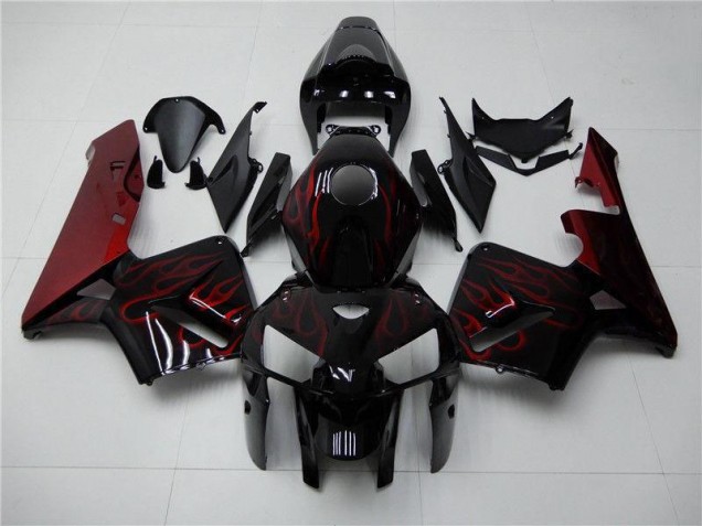 Rouge Flamme Noir Carénage Moto Honda CBR 600 RR 05-06 Rouge Flamme Noir Carénage Moto Honda CBR 600 RR 05-06