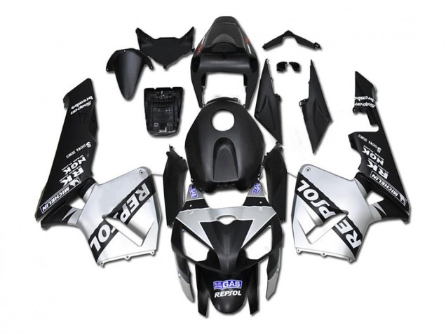 Argent Repsol Noir Carénage Moto Honda CBR 600 RR 05-06 Argent Repsol Noir Carénage Moto Honda CBR 600 RR 05-06
