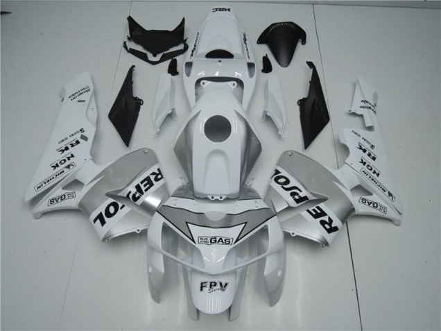 Blanc Argent Noir Repsol Carénage Moto Honda CBR 600 RR 05-06 Blanc Argent Noir Repsol Carénage Moto Honda CBR 600 RR 05-06