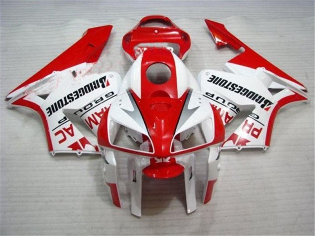 Rouge Blanc Kit Carénages Motos Honda CBR 600 RR 05-06 Rouge Blanc Kit Carénages Motos Honda CBR 600 RR 05-06
