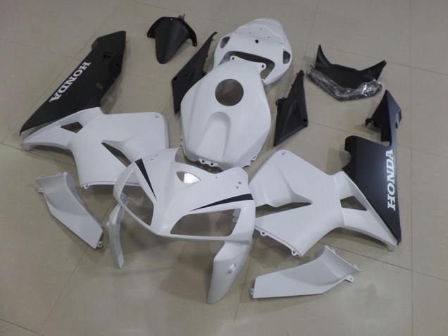 Blanc Noir Kit Carénages Motos Complet Honda CBR 600 RR 05-06 Blanc Noir Kit Carénages Motos Complet Honda CBR 600 RR 05-06
