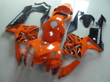 Meilleur Orange Noir Flamme Carénage Moto Honda CBR 600 RR 05-06