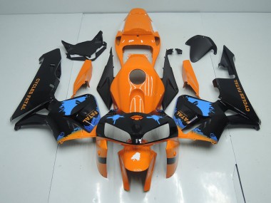 Meilleur Orange Noir Kit Carénages Motos Complet Honda CBR 600 RR 05-06