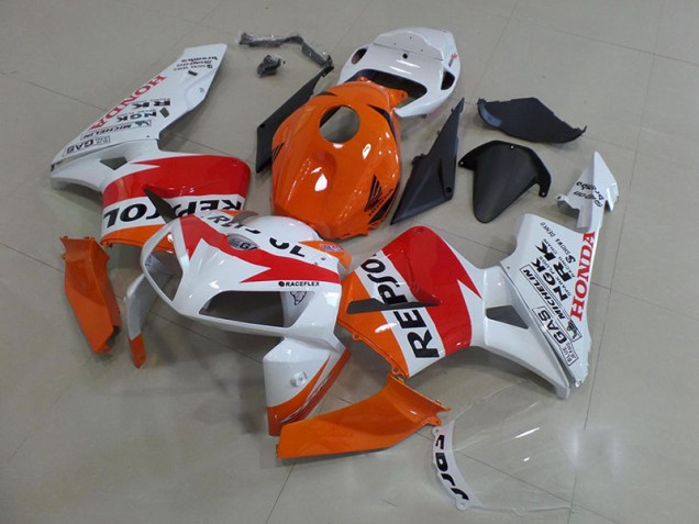 Orange Blanc Repsol Carénage Moto Honda CBR 600 RR 05-06 Orange Blanc Repsol Carénage Moto Honda CBR 600 RR 05-06
