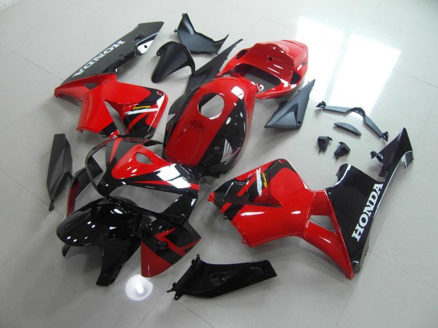Rouge Noir Carénage Moto Honda CBR 600 RR 05-06 Rouge Noir Carénage Moto Honda CBR 600 RR 05-06