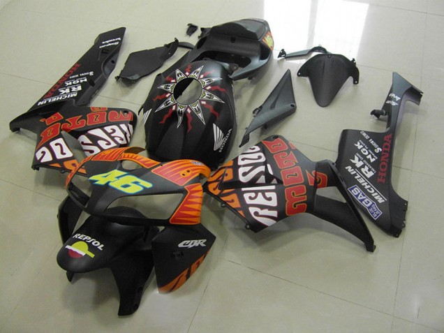 Rossi Noir Mat Carénage Moto Honda CBR 600 RR 05-06 Rossi Noir Mat Carénage Moto Honda CBR 600 RR 05-06