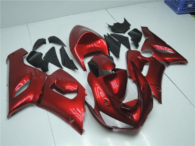 Rouge Bonbon Carénage Moto Kawasaki ZX6R 05-06 Rouge Bonbon Carénage Moto Kawasaki ZX6R 05-06