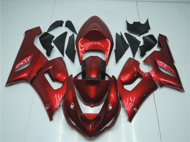 Rouge Bonbon Carénage Moto Kawasaki ZX6R 05-06 Rouge Bonbon Carénage Moto Kawasaki ZX6R 05-06